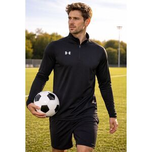 Under Armour Black Pullover Heatgear Loose Fit Large Active Athletic